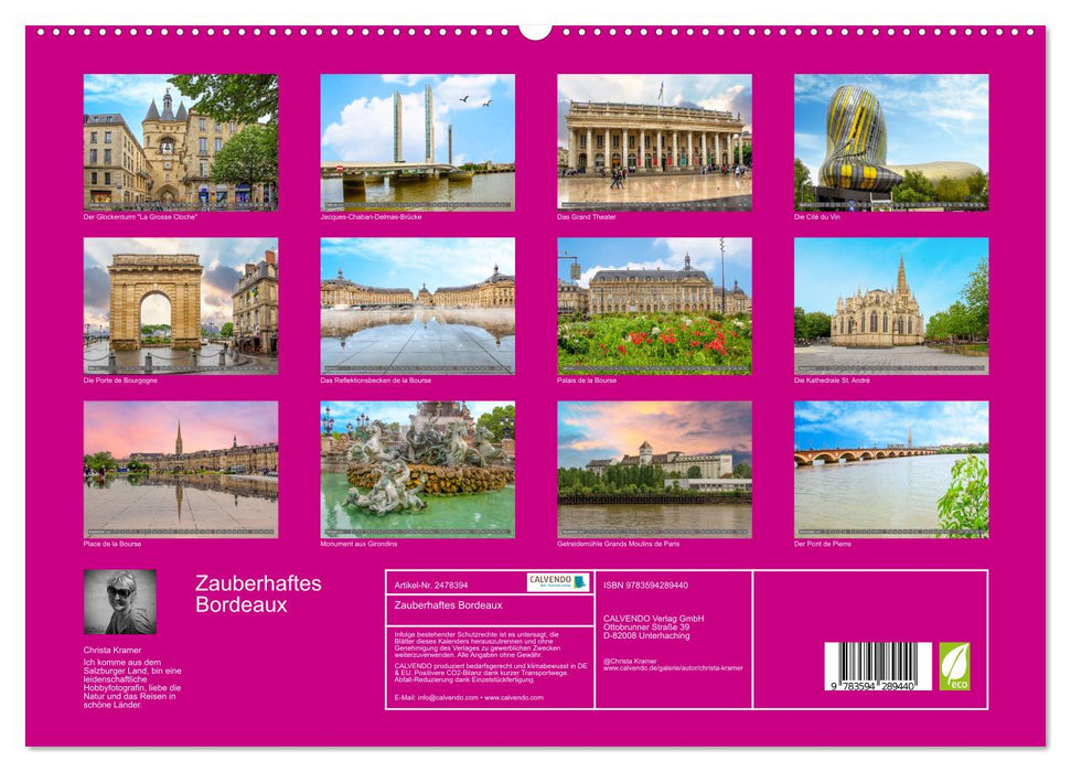 Zauberhaftes Bordeaux (CALVENDO Wandkalender 2027)