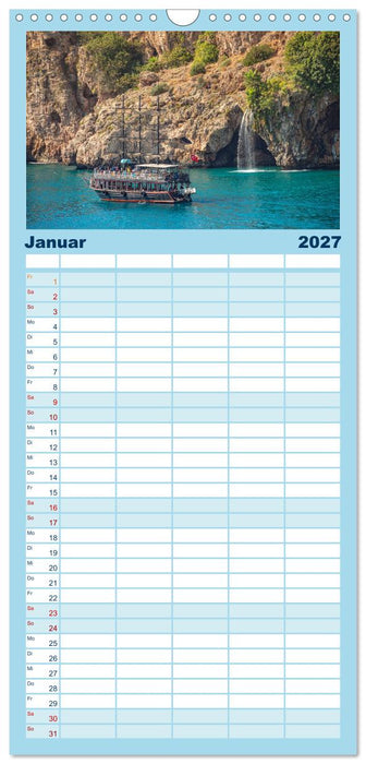 Türkei, Antalya: Urlaubsparadies am Mittelmeer (CALVENDO Familienplaner 2027)