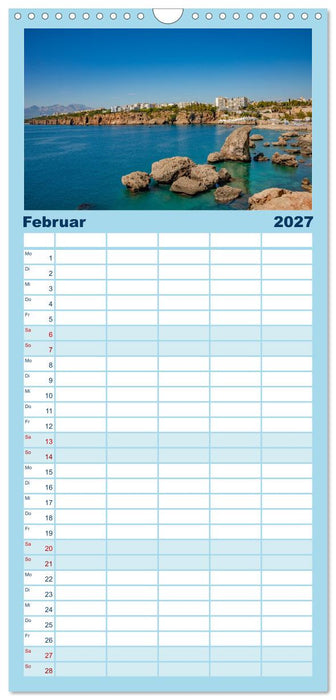Türkei, Antalya: Urlaubsparadies am Mittelmeer (CALVENDO Familienplaner 2027)