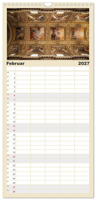 Gewölbe des Glaubens – Kirchendecken Europas (CALVENDO Familienplaner 2027)