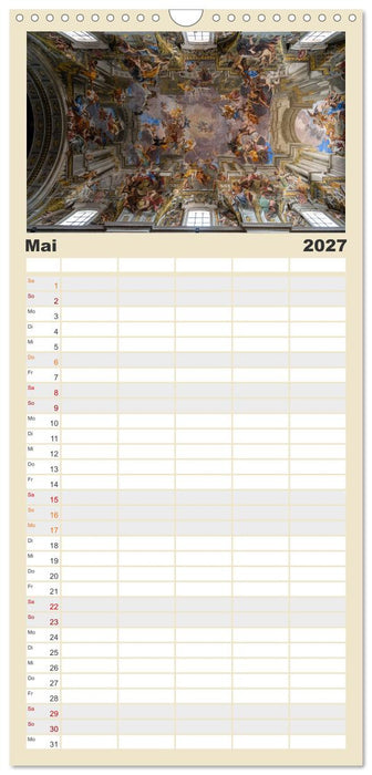 Gewölbe des Glaubens – Kirchendecken Europas (CALVENDO Familienplaner 2027)