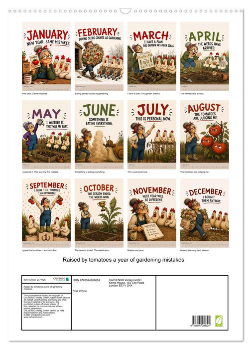Raised by tomatoes a year of gardening mistakes (CALVENDO Monthly Calendar 2027)