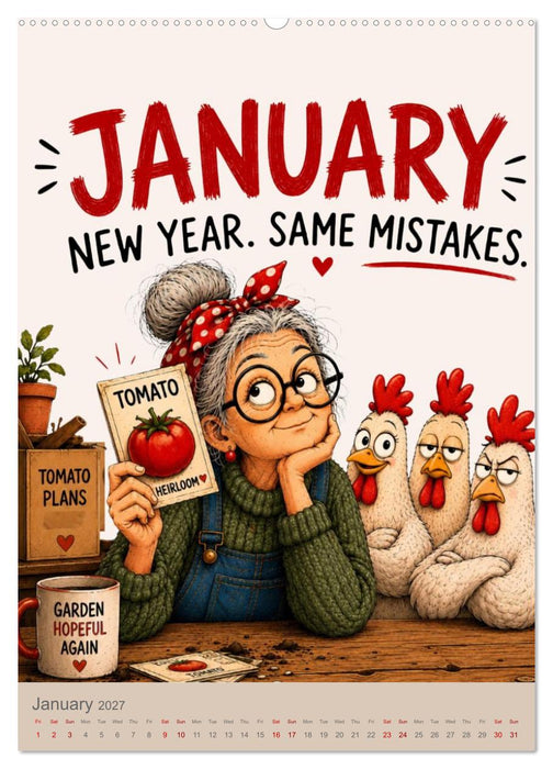 Raised by tomatoes a year of gardening mistakes (CALVENDO Monthly Calendar 2027)
