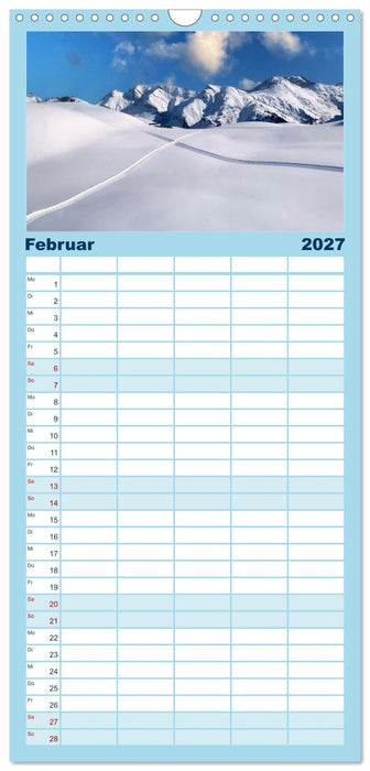 Winterdreams - Lech, Leutasch, Gurgl, Ischgl, Sölden (CALVENDO Familienplaner 2027)