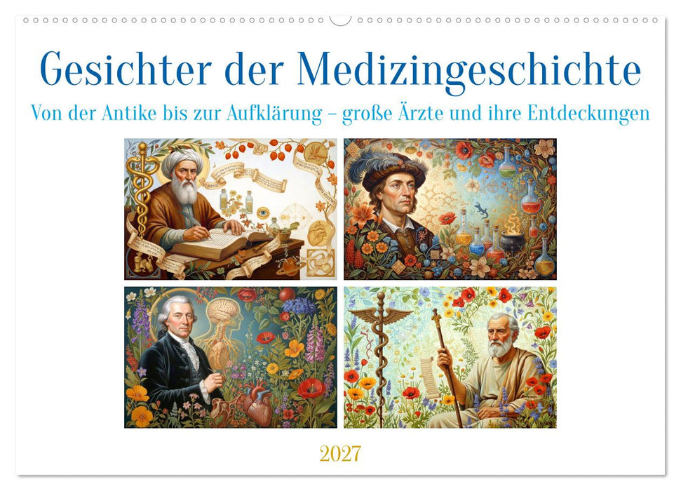 Gesichter der Medizingeschichte (CALVENDO Wandkalender 2027)