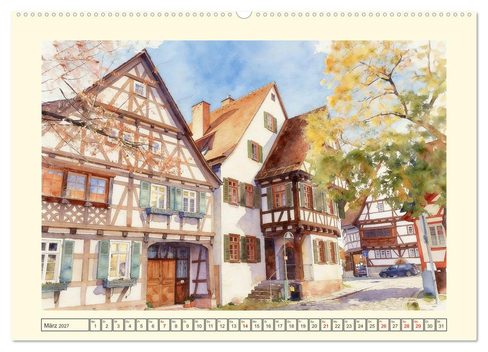 Baden-Württembergs schönste Altstädte (CALVENDO Premium Wandkalender 2027)