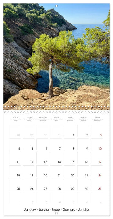 Côte Bleue - Un paradis secret baigné de lumière (CALVENDO Calendrier mensuel 2027)