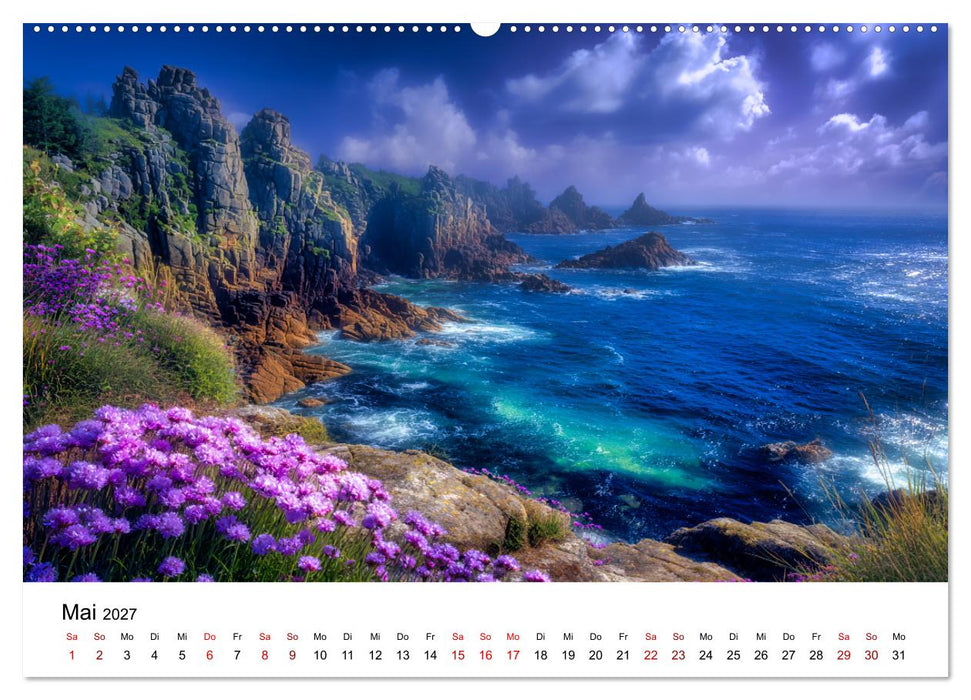 Im Reich der Legenden - Poetische Landschaften der Bretagne (CALVENDO Wandkalender 2027)