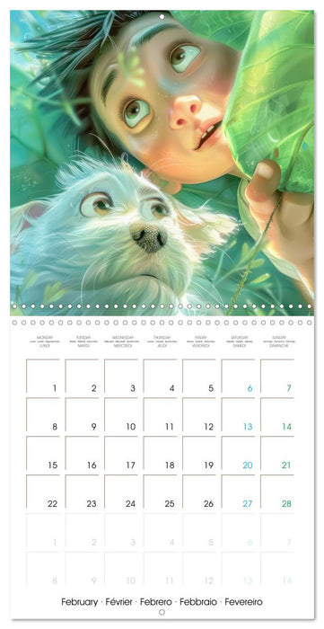 Mangas – Des amitiés animales (CALVENDO Calendrier mensuel 2027)
