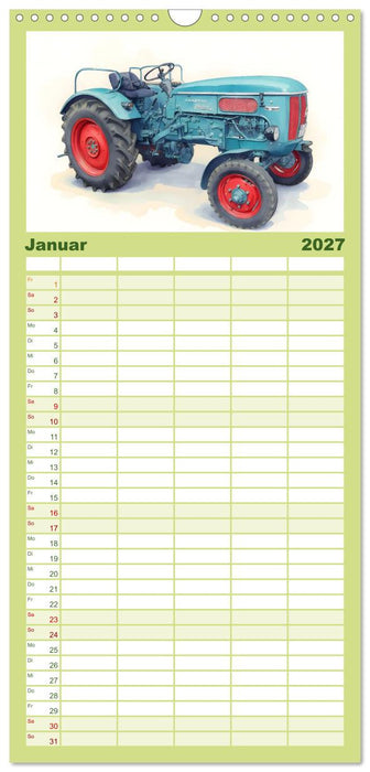 Alte Schlepper in neuem Glanz (CALVENDO Familienplaner 2027)