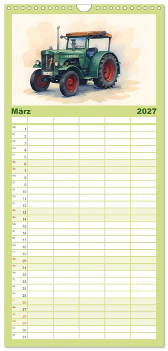 Alte Schlepper in neuem Glanz (CALVENDO Familienplaner 2027)
