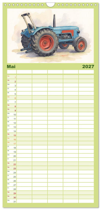 Alte Schlepper in neuem Glanz (CALVENDO Familienplaner 2027)
