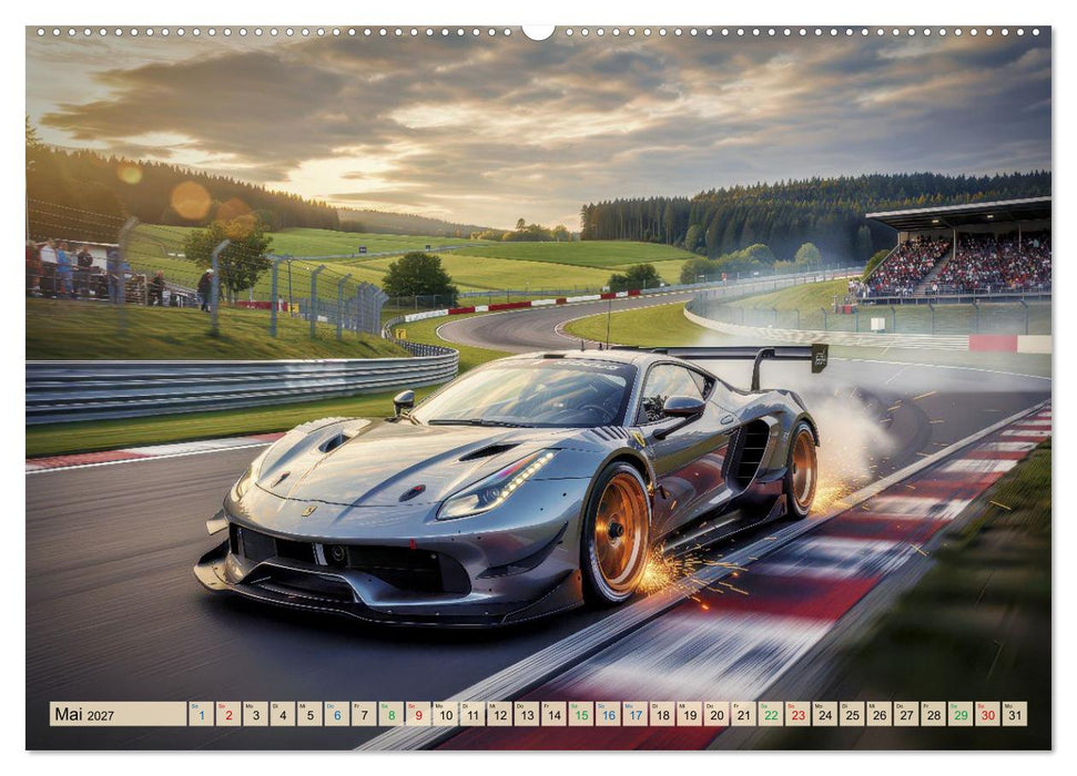 Langzeitbelichtung am Nürburgring (CALVENDO Premium Wandkalender 2027)