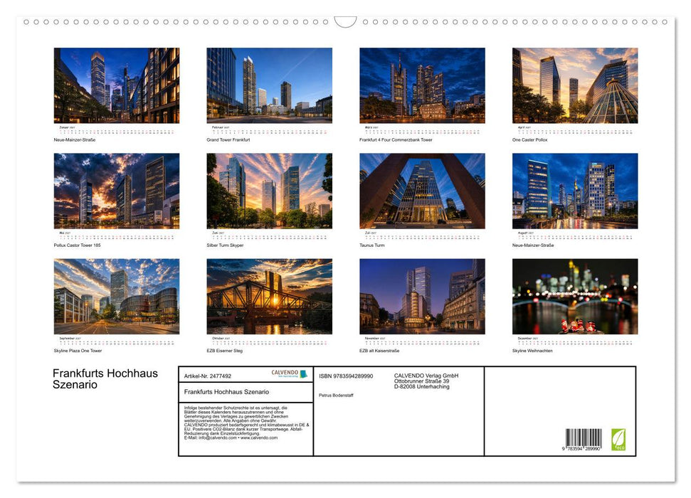 Frankfurts Hochhaus Szenario (CALVENDO Wandkalender 2027)