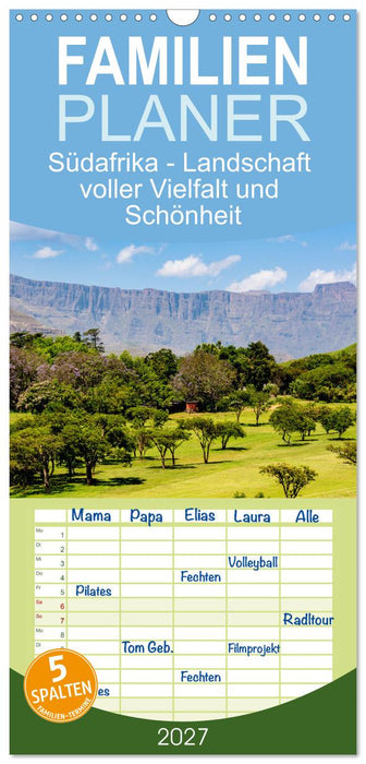 Südafrika - Landschaft voller Vielfalt und Schönheit (CALVENDO Familienplaner 2027)