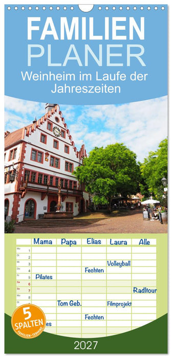 Weinheim im Laufe der Jahreszeiten (CALVENDO Familienplaner 2027)