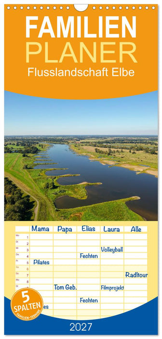 Flusslandschaft Elbe (CALVENDO Familienplaner 2027)