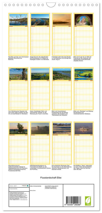 Flusslandschaft Elbe (CALVENDO Familienplaner 2027)