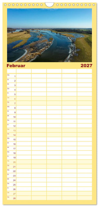 Flusslandschaft Elbe (CALVENDO Familienplaner 2027)