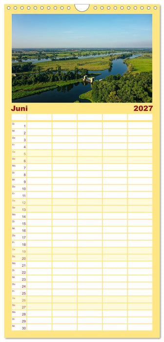 Flusslandschaft Elbe (CALVENDO Familienplaner 2027)