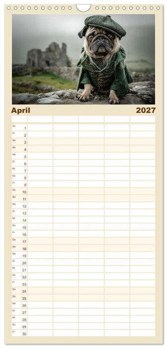 Eine Mopsige Weltreise (CALVENDO Familienplaner 2027)