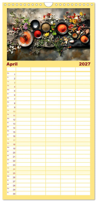Küchenkalender Gewürzwelt (CALVENDO Familienplaner 2027)