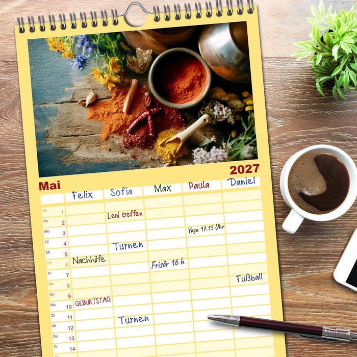 Küchenkalender Gewürzwelt (CALVENDO Familienplaner 2027)