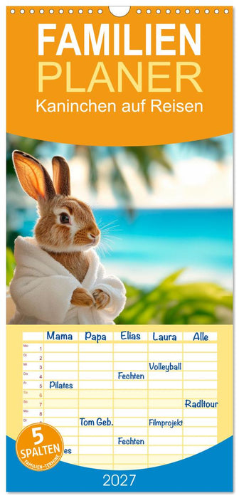 Kaninchen auf Reisen (CALVENDO Familienplaner 2027)
