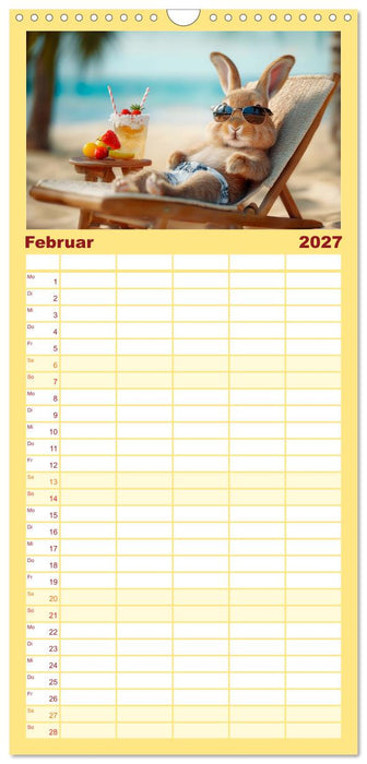 Kaninchen auf Reisen (CALVENDO Familienplaner 2027)