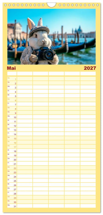 Kaninchen auf Reisen (CALVENDO Familienplaner 2027)