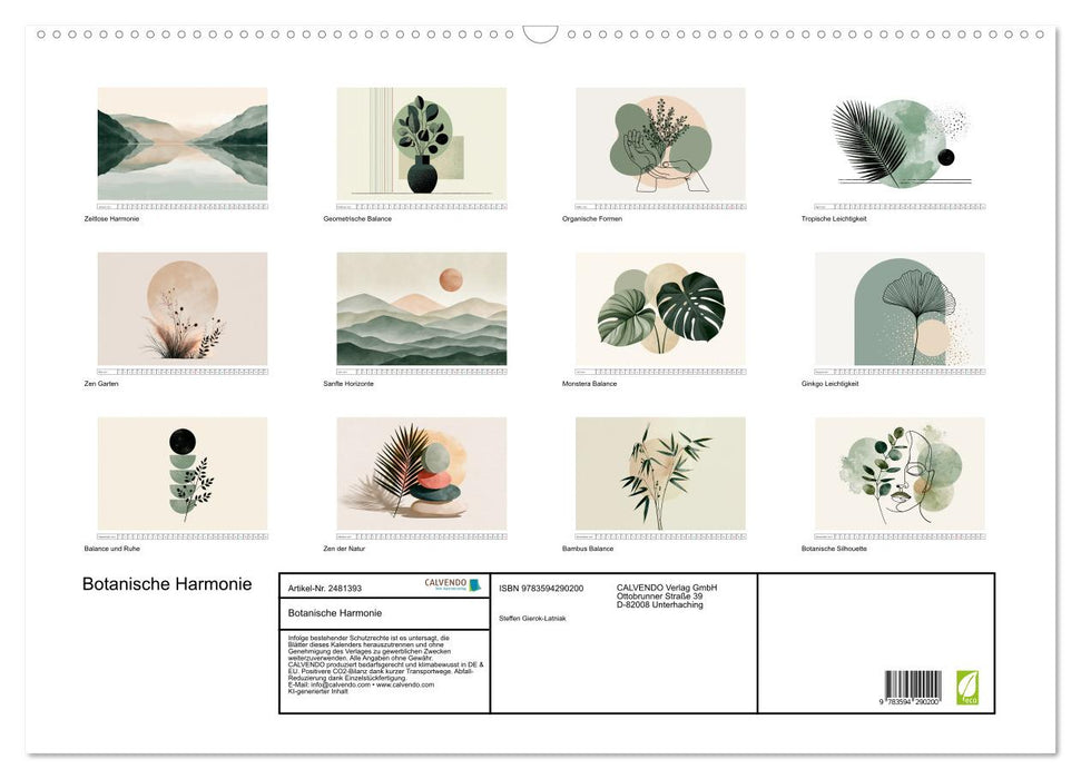 Botanische Harmonie (CALVENDO Wandkalender 2027)