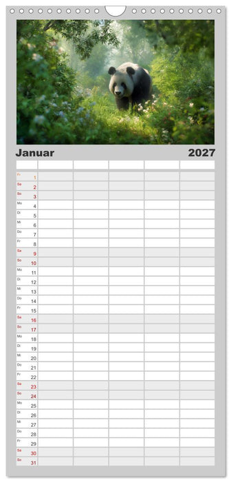Schwarz auf Weiß - Der Panda-Kalender (CALVENDO Familienplaner 2027)