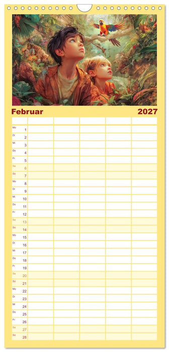 Dschungelzauber - Kunstvolle Werke (CALVENDO Familienplaner 2027)