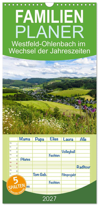 Westfeld-Ohlenbach im Wechsel der Jahreszeiten (CALVENDO Familienplaner 2027)
