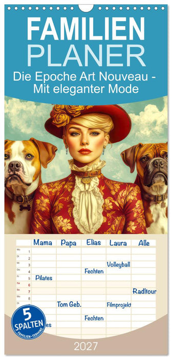 Die Epoche Art Nouveau - Mit eleganter Mode (CALVENDO Familienplaner 2027)
