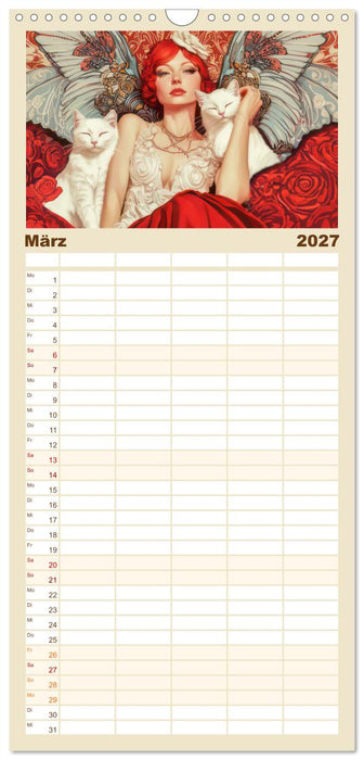 Die Epoche Art Nouveau - Mit eleganter Mode (CALVENDO Familienplaner 2027)