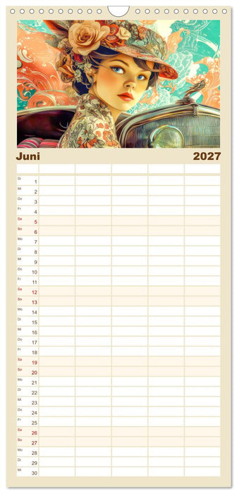 Die Epoche Art Nouveau - Mit eleganter Mode (CALVENDO Familienplaner 2027)