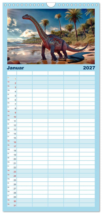 Riesenechsen der Urzeit (CALVENDO Familienplaner 2027)