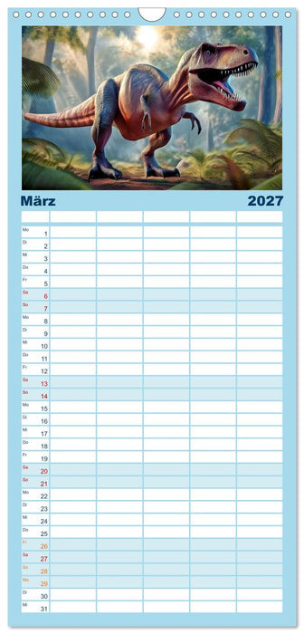Riesenechsen der Urzeit (CALVENDO Familienplaner 2027)