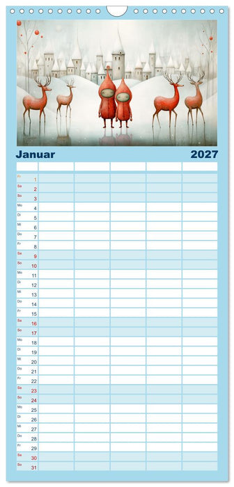 Wintermärchen - Im Land der Wichtel (CALVENDO Familienplaner 2027)