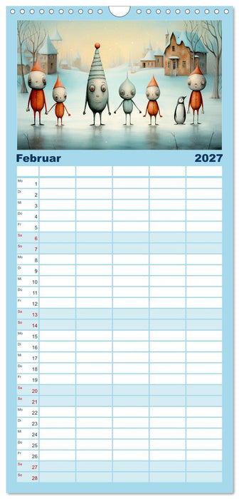 Wintermärchen - Im Land der Wichtel (CALVENDO Familienplaner 2027)