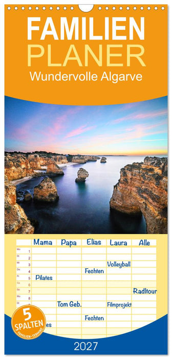 Wundervolle Algarve (CALVENDO Familienplaner 2027)
