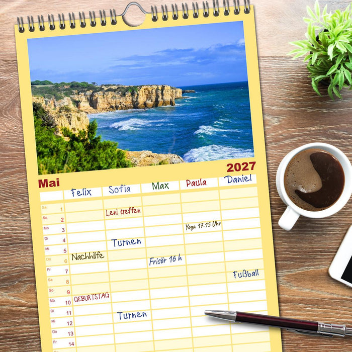 Wundervolle Algarve (CALVENDO Familienplaner 2027)