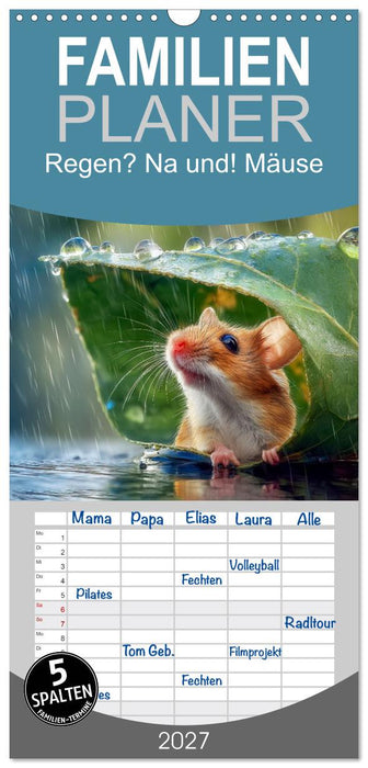 Regen? Na und! Mäuse (CALVENDO Familienplaner 2027)