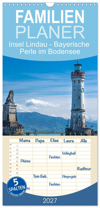 Insel Lindau - Bayerische Perle im Bodensee (CALVENDO Familienplaner 2027)