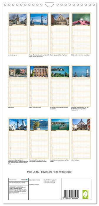 Insel Lindau - Bayerische Perle im Bodensee (CALVENDO Familienplaner 2027)