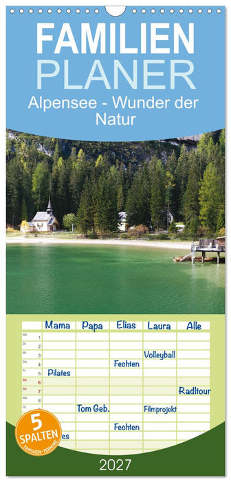 Alpensee - Wunder der Natur (CALVENDO Familienplaner 2027)