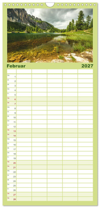 Alpensee - Wunder der Natur (CALVENDO Familienplaner 2027)
