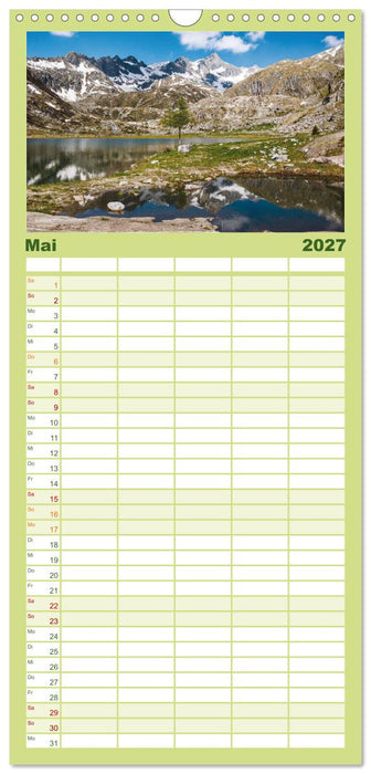 Alpensee - Wunder der Natur (CALVENDO Familienplaner 2027)