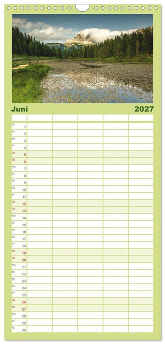Alpensee - Wunder der Natur (CALVENDO Familienplaner 2027)